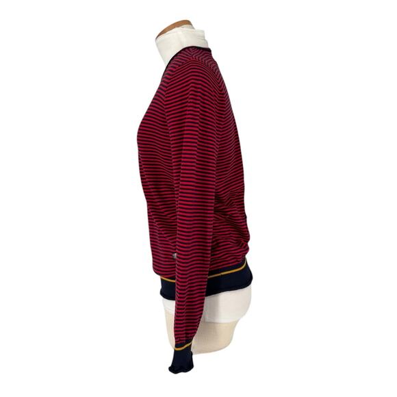 Sonya By Sonya Rykiel Sweater Stripe Red Blue Nautical Cotton Pullover Small - Picture 3 of 14